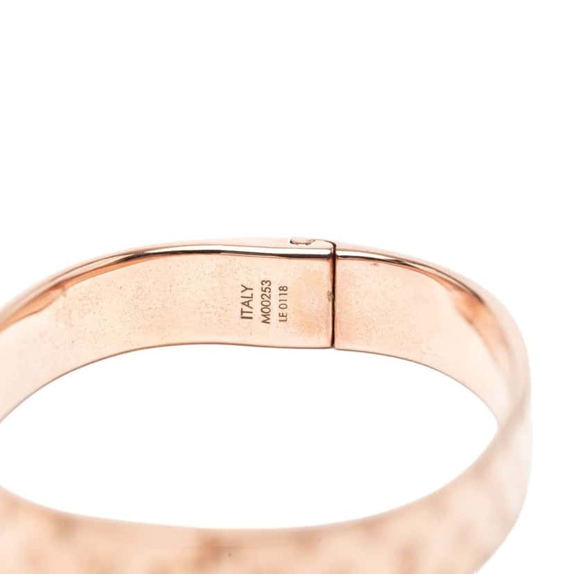 Louis Vuitton Rose Gold Plated Nanogram Cuff Bracelet S Pink Rose Gold Good condition - Box View