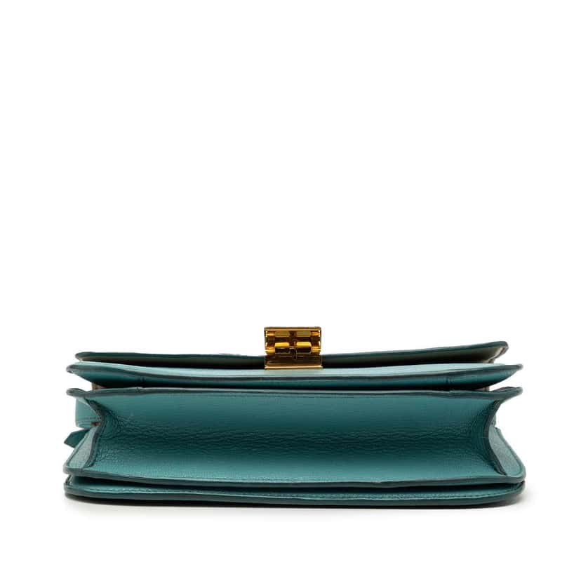 Celine Medium Calfskin Classic Box Blue Leather Very good condition - Inside View