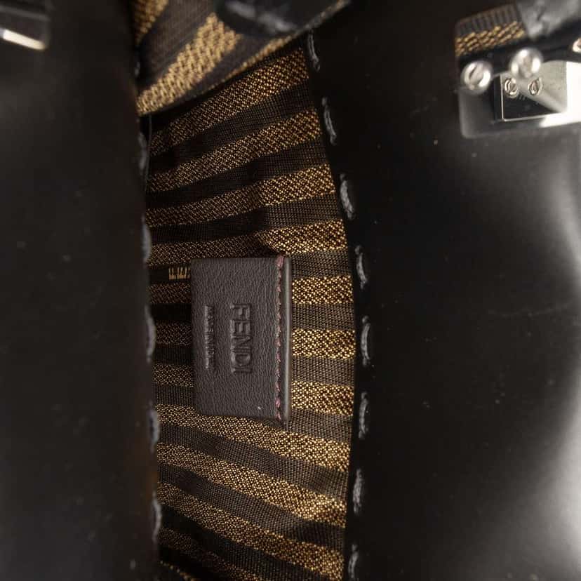 Fendi Mini Leather Sunshine Shopper Tote Black Leather Very good condition - Box View