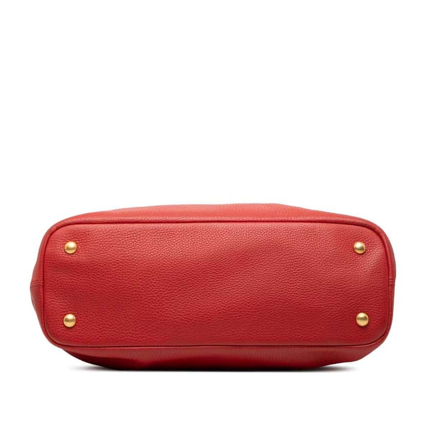 Prada Vitello Daino Side Zip Tote Red Leather Very good condition - Inside View