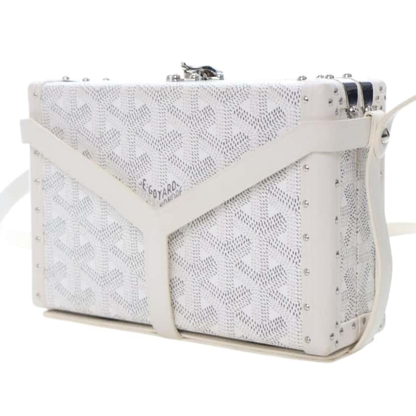 Goyard Goyardine Minaudiere Trunk Bag White Canvas Good condition - Inside View