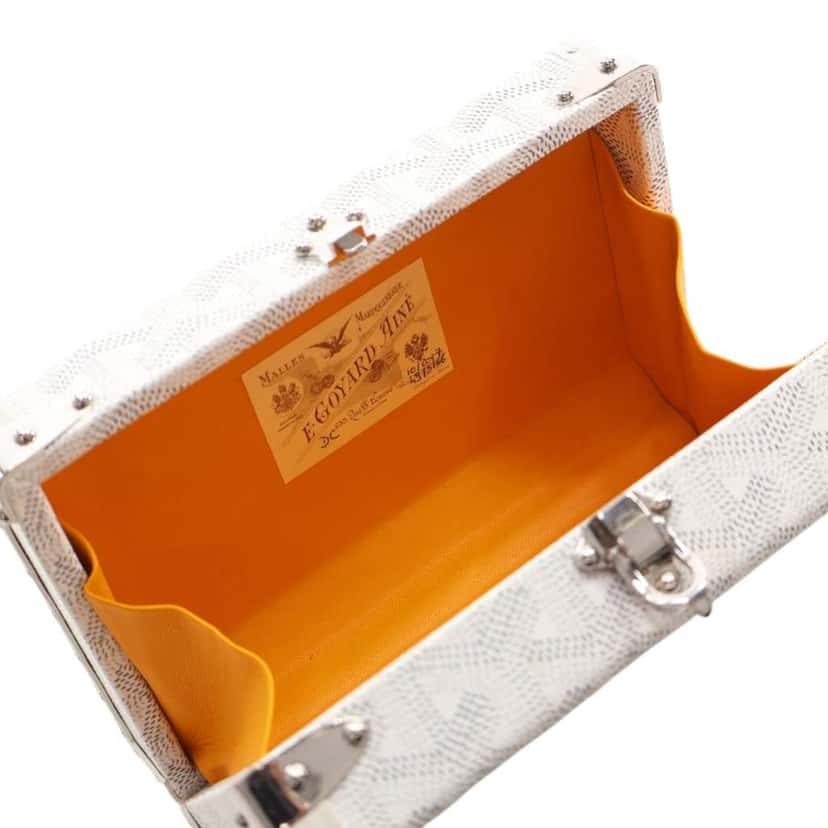 Goyard Goyardine Minaudiere Trunk Bag White Canvas Good condition - Box View