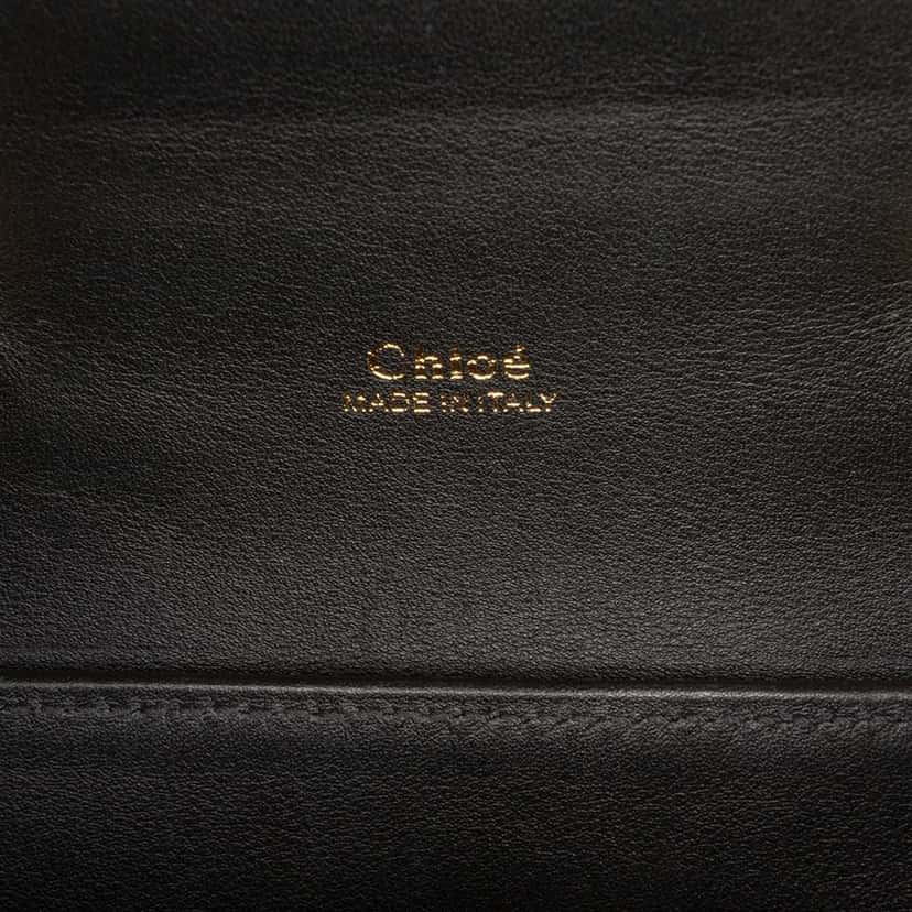 Chloé Croc Embossed Leather Aby Lock Satchel Blue Leather Good condition - Box View