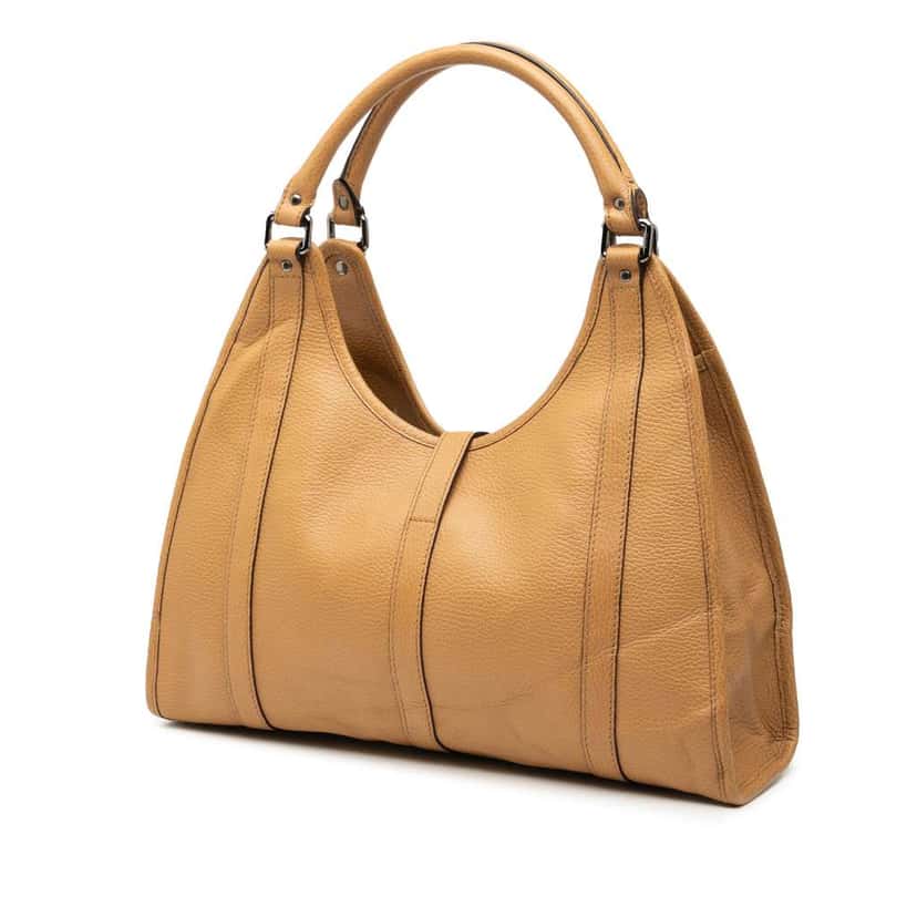 Gucci Calfskin Jackie Bardot Shoulder bag Brown Leather Good condition - Back View