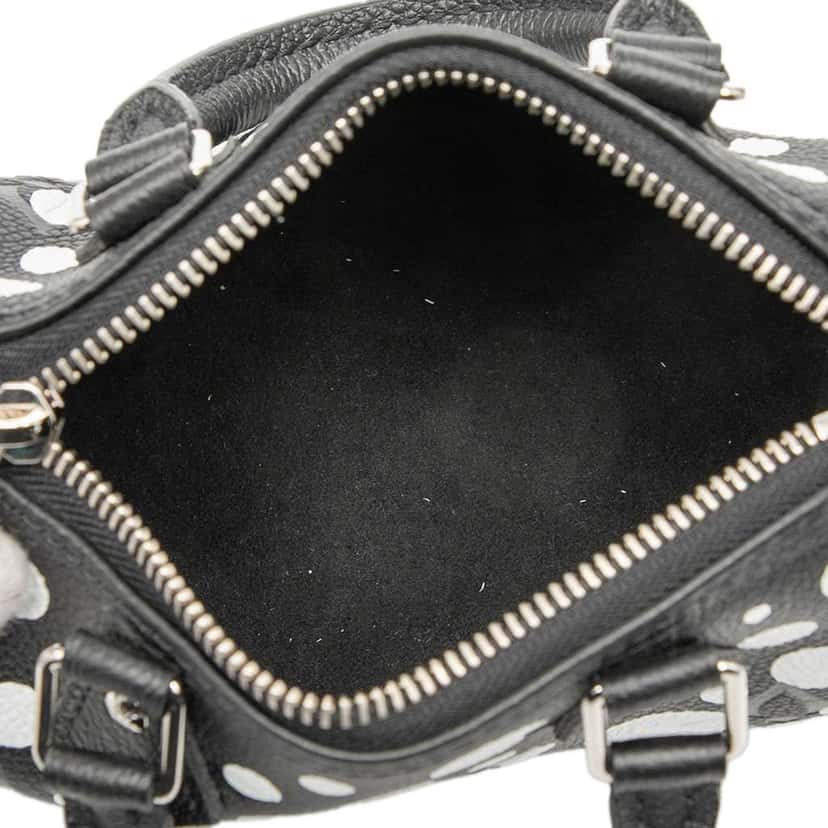 Louis Vuitton Yayoi Kusama Monogram Giant Empreinte Nano Speedy Bandouliere Black Leather Good condition - Model View