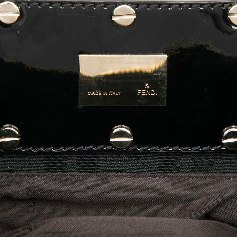Fendi Small Zucca Canvas Mia Chain Tote Black Canvas Good condition - Box View