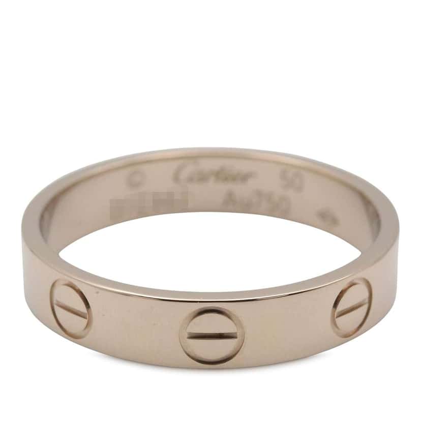 Cartier 18K White Gold Small Love Ring Silver White Gold Good condition - Front View
