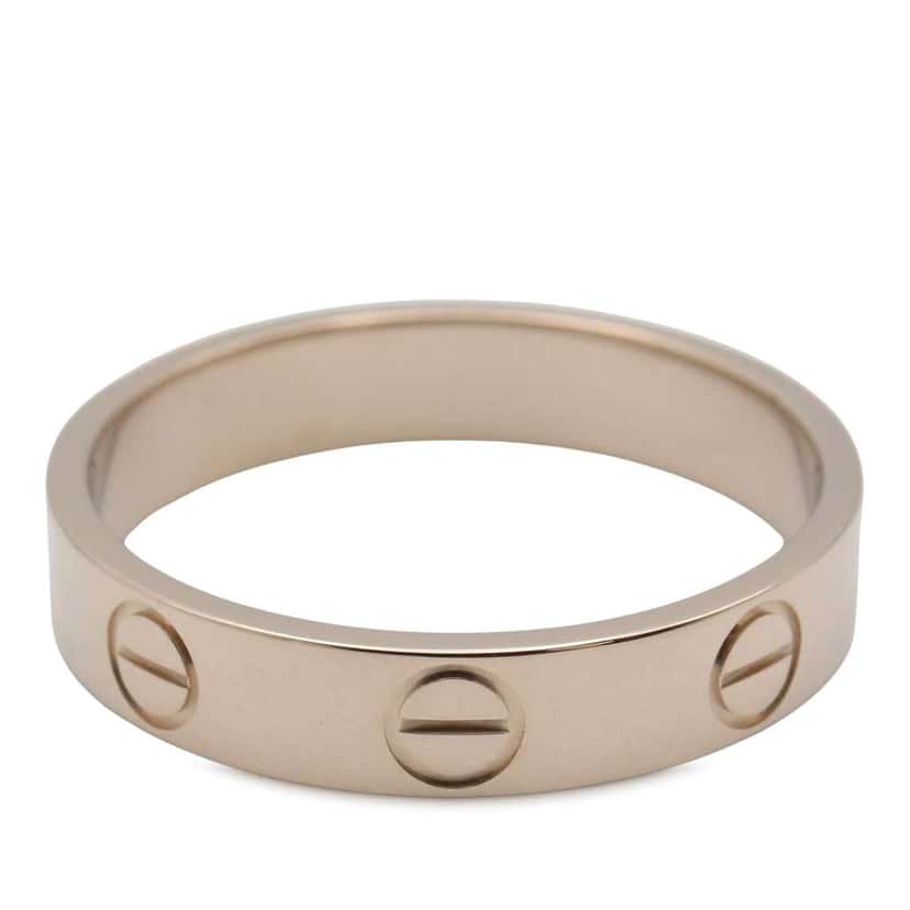 Cartier 18K White Gold Small Love Ring Silver White Gold Good condition - Back View