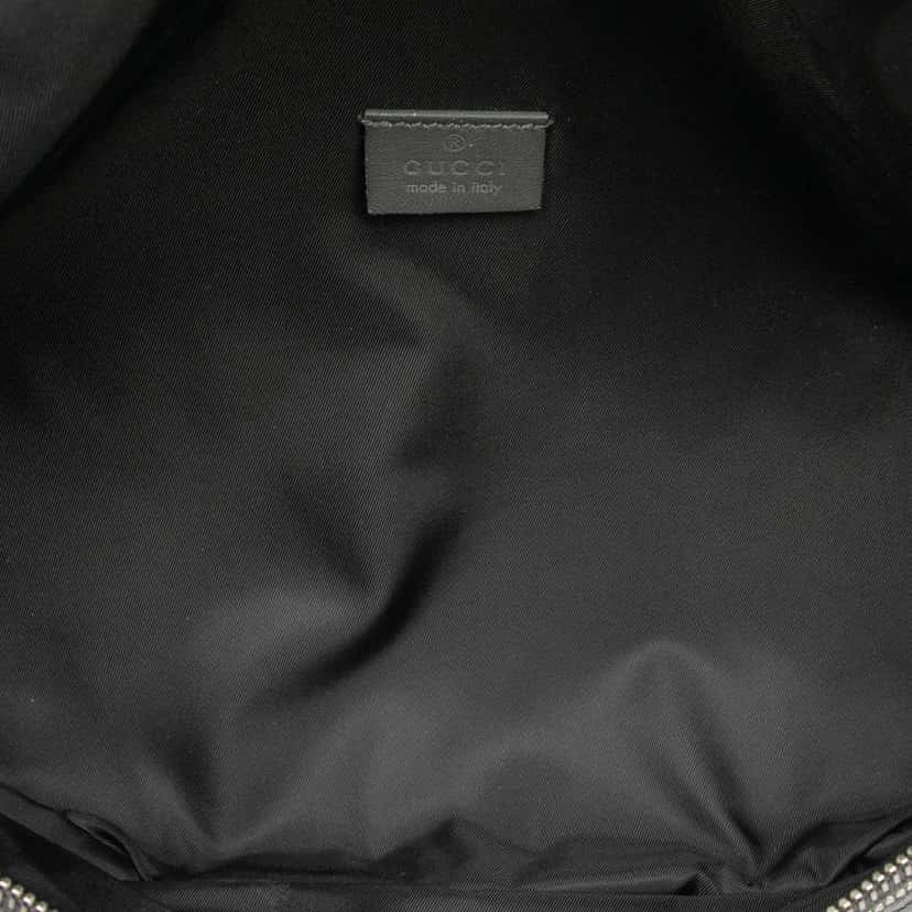 Gucci Guccissima Web Belt Bag Black Leather Good condition - Model View
