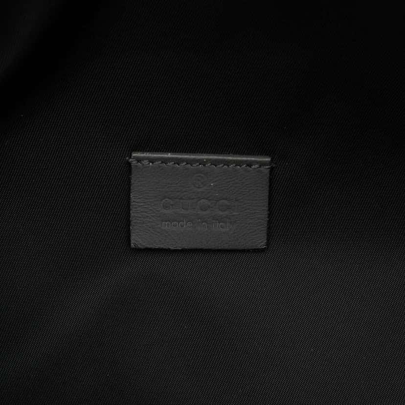 Gucci Guccissima Web Belt Bag Black Leather Good condition - Box View