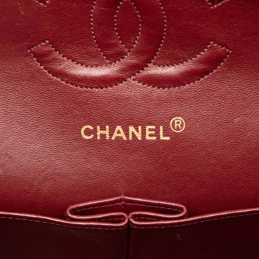 Chanel Medium Classic Lambskin Double Flap Black Leather Good condition - Box View