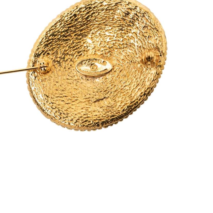 Chanel CC Gold Plated Angel Brooch Gold Metal Good condition - Inside View