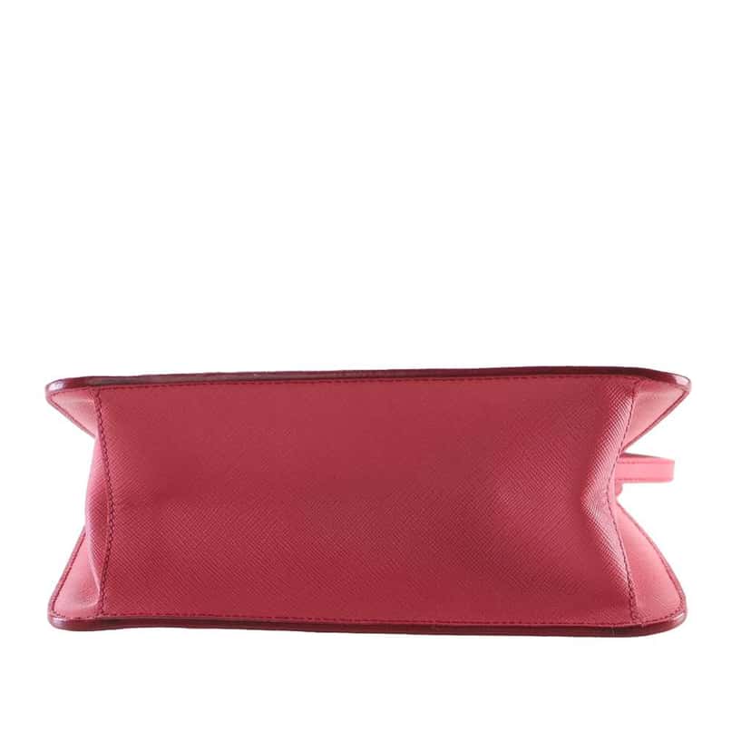 Prada Mini Saffiano Lux Galleria Double Zip Satchel Pink Leather Good condition - Box View