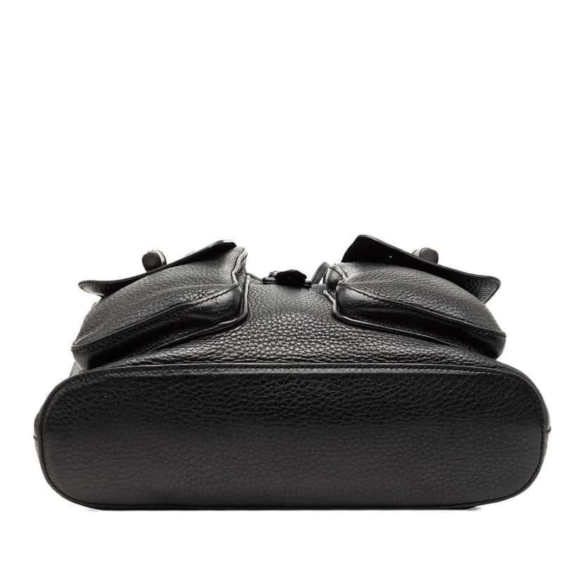 Gucci Leather Bamboo Tassel Backpack Black Leather Good condition - Inside View