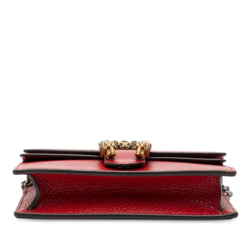 Gucci Mini Leather Dionysus Crossbody Red Leather Good condition - Inside View