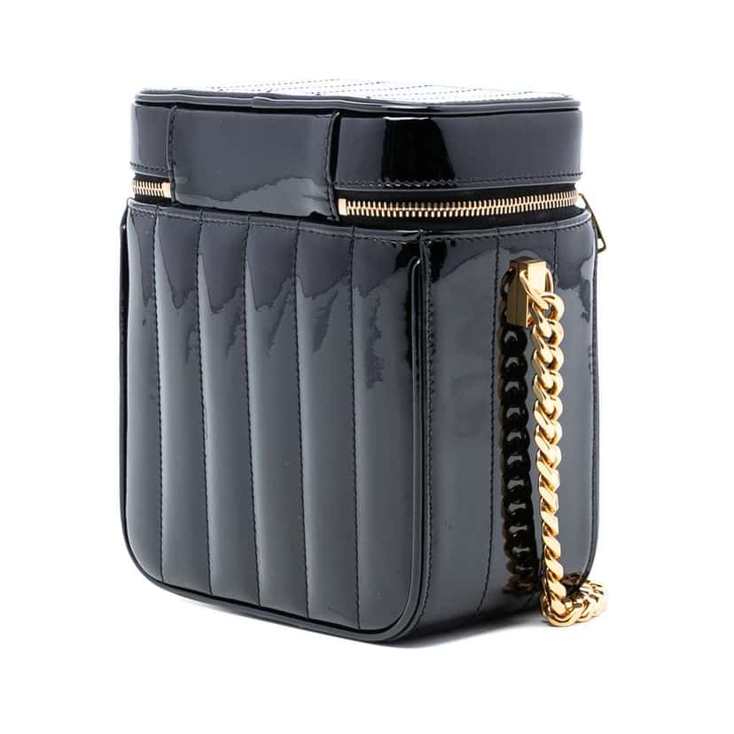 Saint Laurent Patent Vicky Vanity Bag Black Leather Very good condition - Back View
