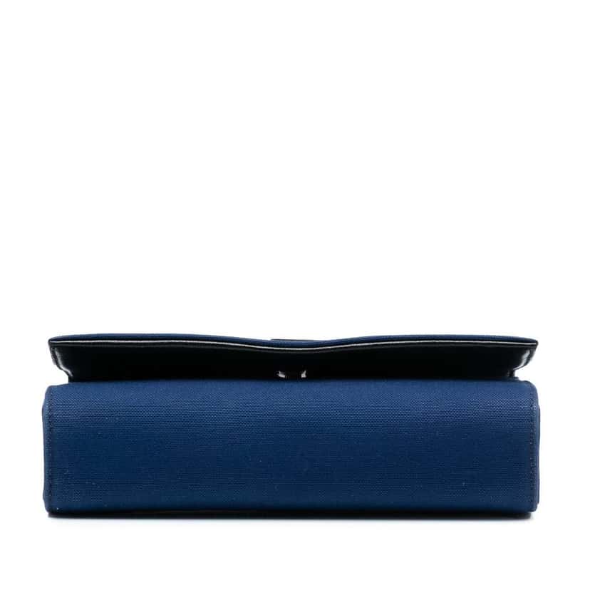 Saint Laurent Small Star Embroidered Canvas Monogram Kate Crossbody Blue Canvas Very good condition - Inside View