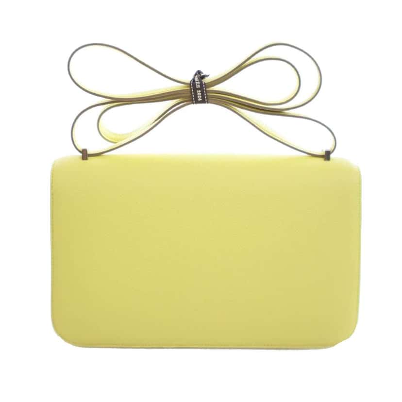 Hermès Epsom Constance Elan 25 Yellow Leather Good condition - Model View