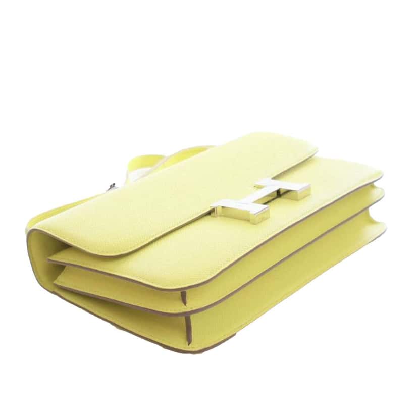 Hermès Epsom Constance Elan 25 Yellow Leather Good condition - Box View