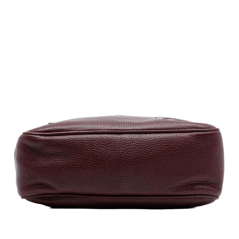 Gucci Medium Pebbled Calfskin Soho Messenger Bag Red Leather Good condition - Inside View