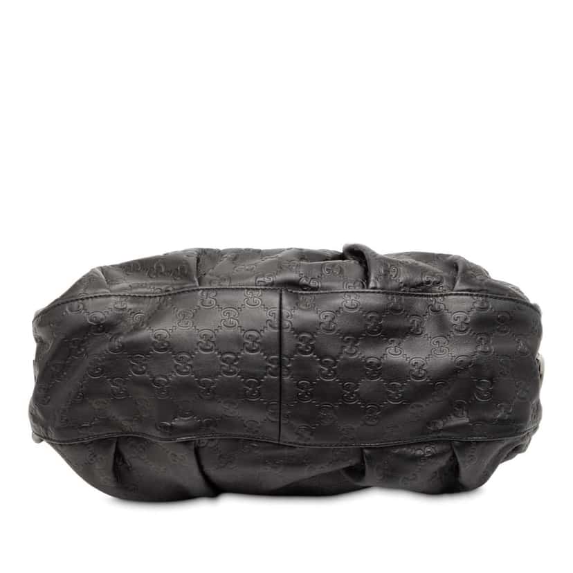 Gucci Guccissima Icon Bit Satchel Black Leather Good condition - Inside View