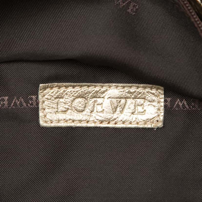 Loewe Metallic Nappa Aire Satchel Gold Leather Good condition - Box View