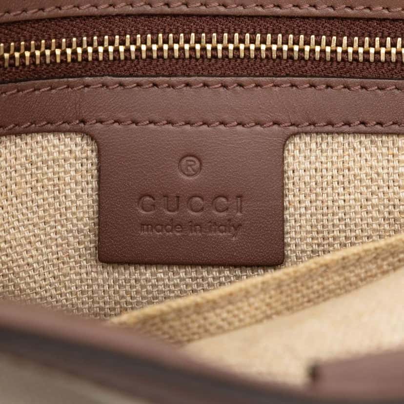 Gucci Small Canvas Logo Craft Tote Brown Canvas Very good condition - Box View