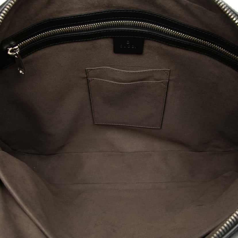 Gucci Guccissima Business Bag Black Leather Good condition - Model View