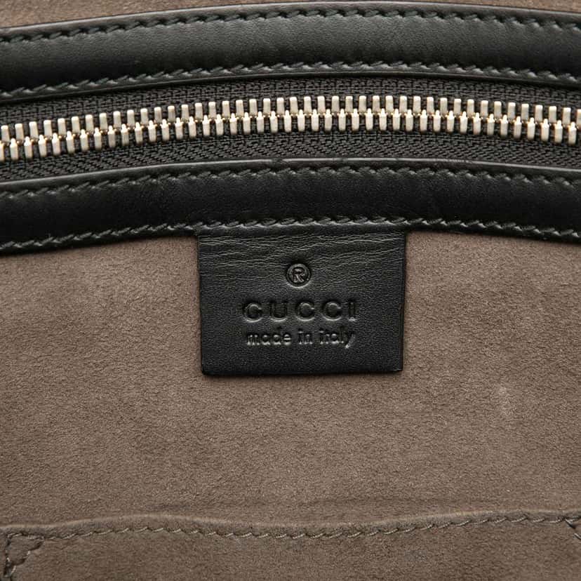 Gucci Guccissima Business Bag Black Leather Good condition - Box View