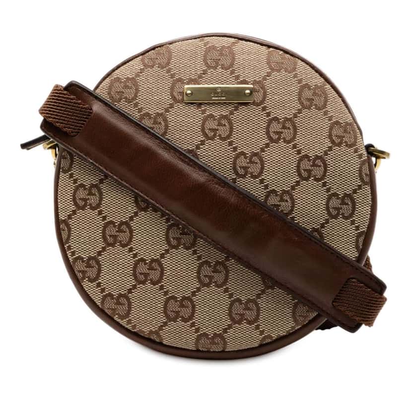 Gucci GG Canvas Round Crossbody Brown Canvas Good condition - Front View