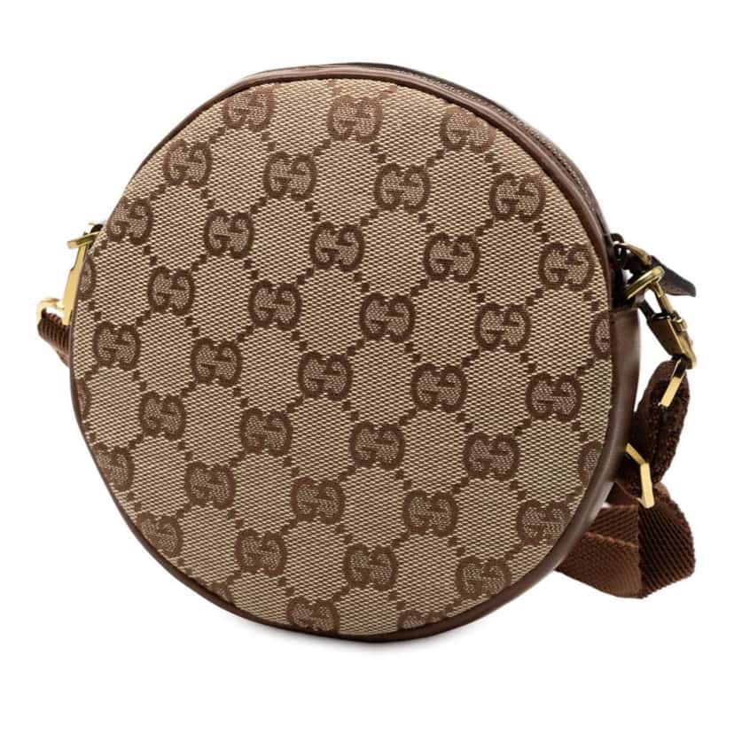 Gucci GG Canvas Round Crossbody Brown Canvas Good condition - Back View