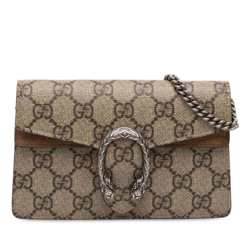 Gucci Mini GG Supreme Dionysus Crossbody Brown Canvas Good condition - Front View