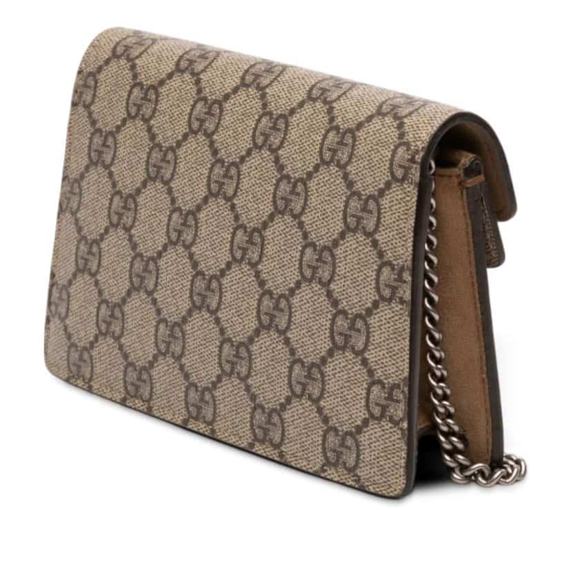 Gucci Mini GG Supreme Dionysus Crossbody Brown Canvas Good condition - Back View