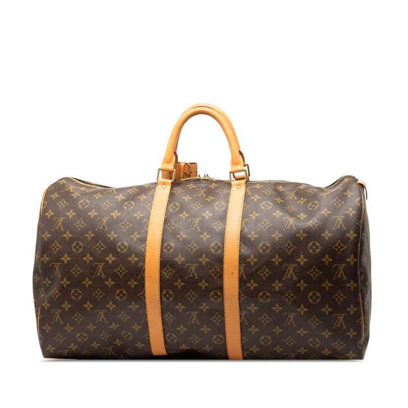 Louis Vuitton Monogram Keepall 55 Brown Good condition - Back View