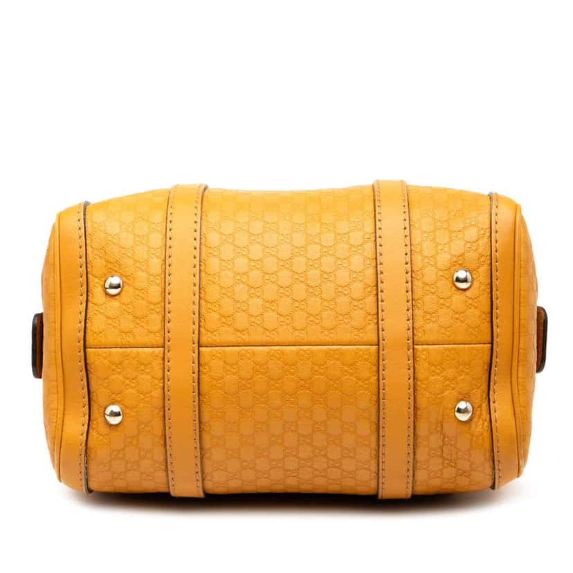 Gucci Small Microguccissima Joy Boston Bag Yellow Leather Good condition - Inside View