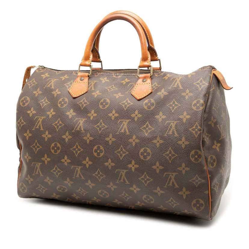 Louis Vuitton Monogram Speedy 35 Brown Good condition - Back View