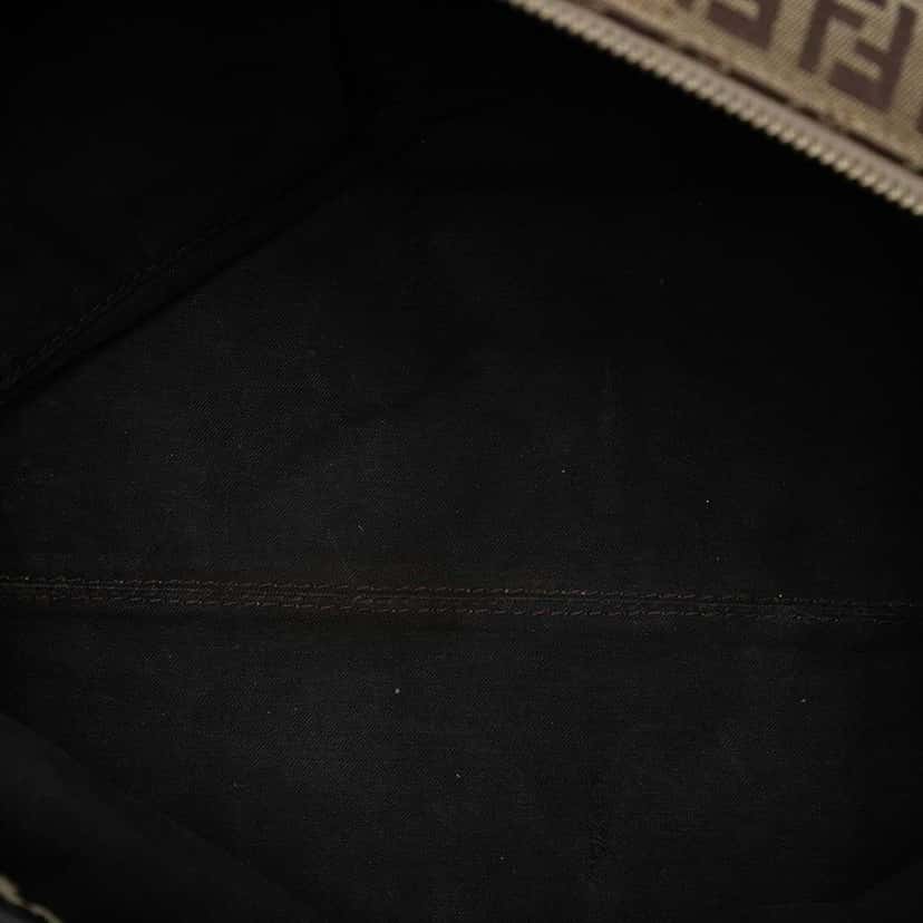 Fendi Zucchino Canvas Braided Hobo Brown Canvas Good condition - Model View