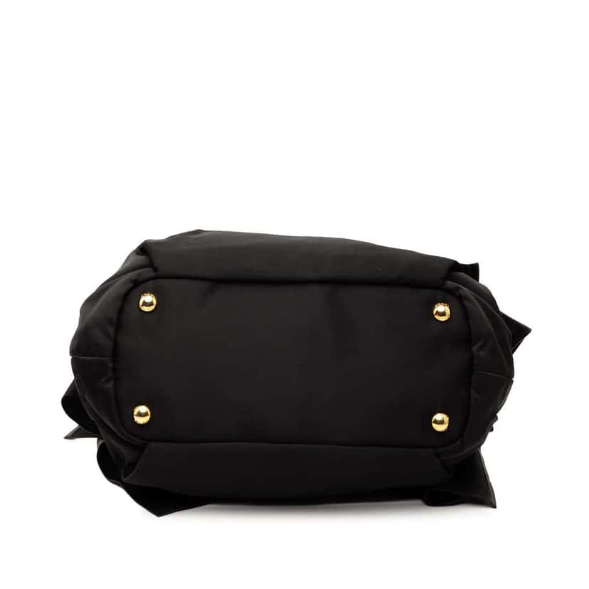 Prada Tessuto Logo Bow Satchel Black Good condition - Inside View