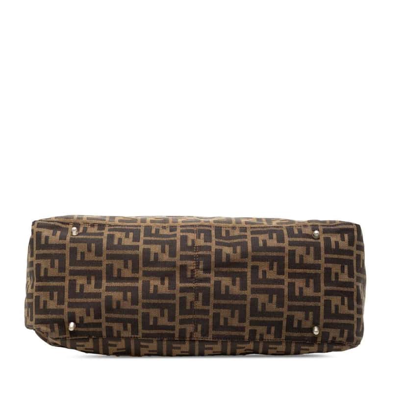 Fendi Large Zucca Canvas Twins Tote Brown Canvas Good condition - Inside View