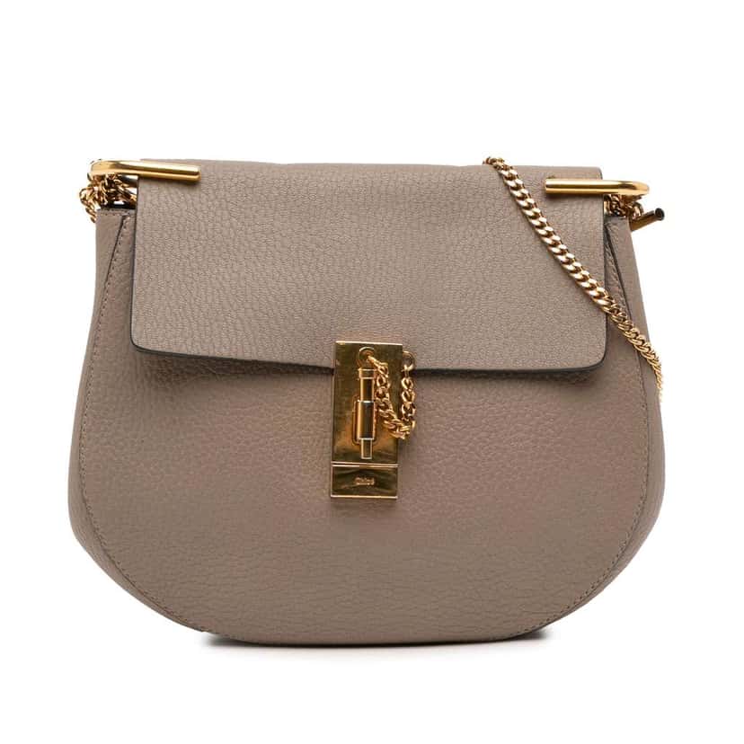 Chloé Small Leather Drew Crossbody Brown Leather Very good condition - Front View