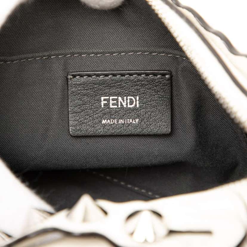 Fendi Mini Leather By The Way Flowerland Satchel White Leather Good condition - Box View