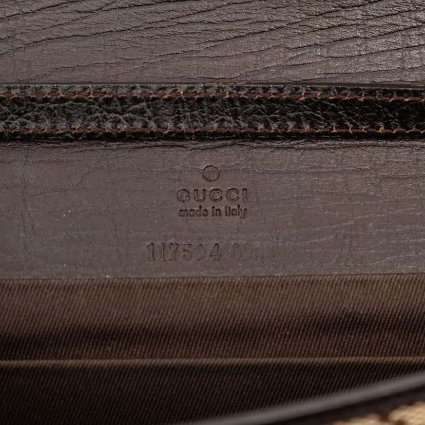 Gucci GG Canvas Bamboo Bar Crossbody Brown Canvas Good condition - Box View