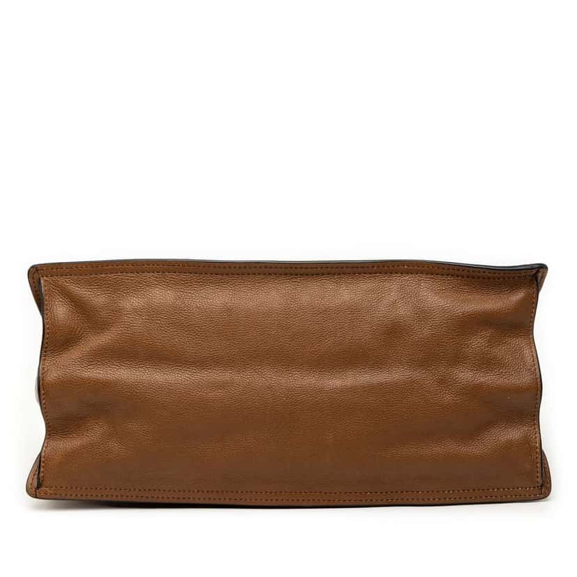 Prada Glace Calf Etiquette Tote Brown Leather Good condition - Inside View