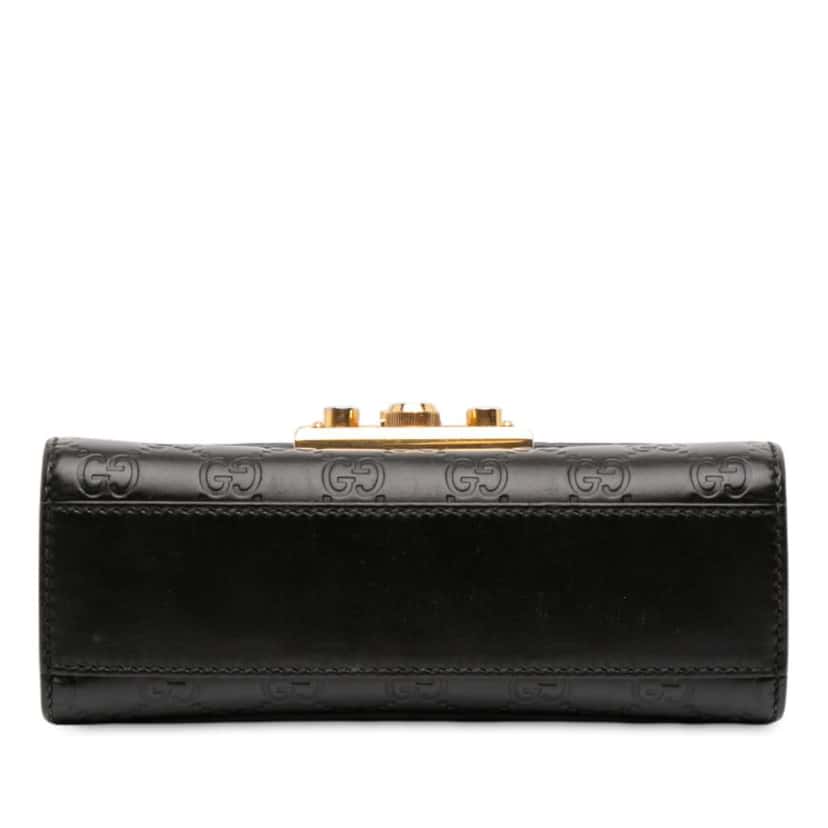 Gucci Small Guccissima Padlock Crossbody Black Leather Very good condition - Inside View