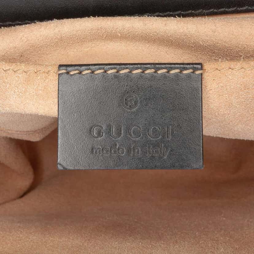 Gucci Small Guccissima Padlock Crossbody Black Leather Very good condition - Box View