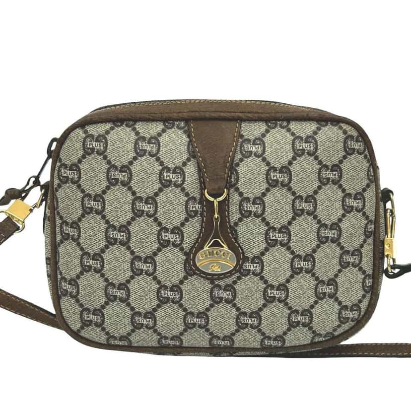 Gucci GG Supreme Plus Crossbody Brown Canvas Good condition - Front View