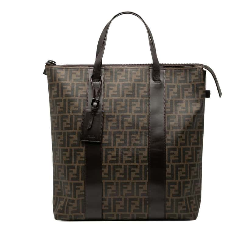 Fendi Zucca Spalmati Tote Brown Canvas Very good condition - Front View