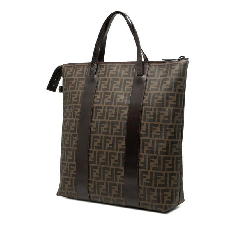 Fendi Zucca Spalmati Tote Brown Canvas Very good condition - Back View