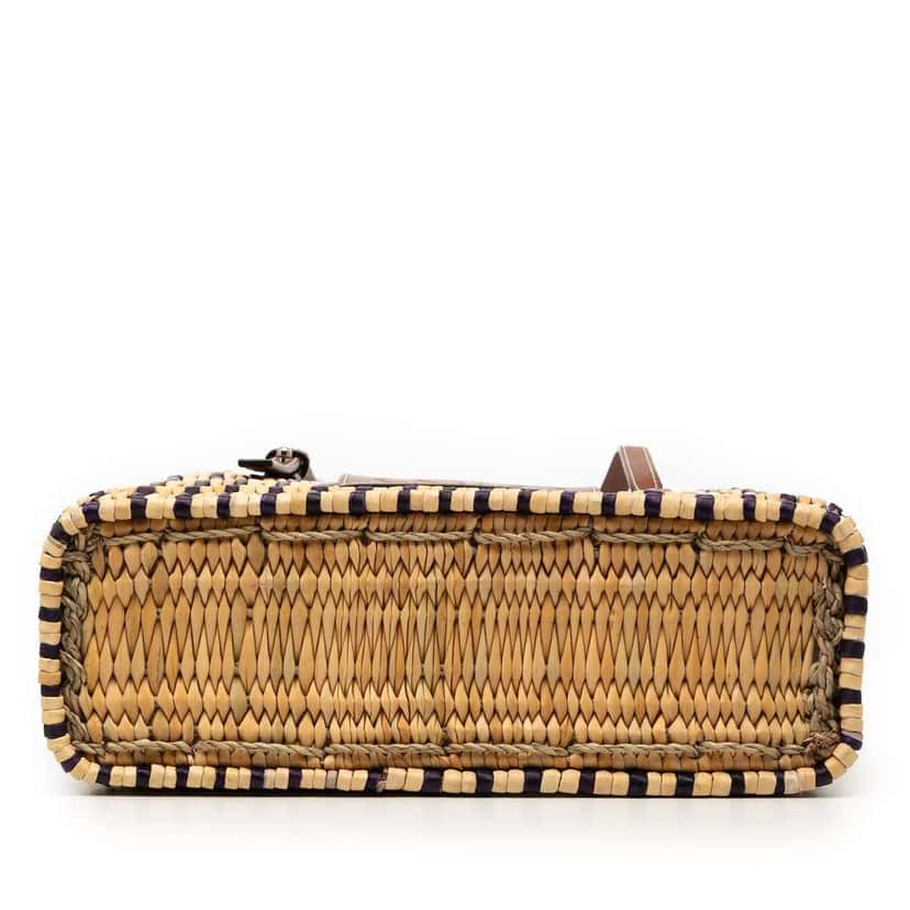 Loewe Raffia Square Basket Tote Brown Good condition - Inside View