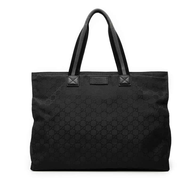 Gucci GG Nylon Web Tote Black Good condition - Front View
